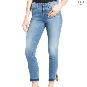 Good American High Rise Split Hem Skinny Jeans